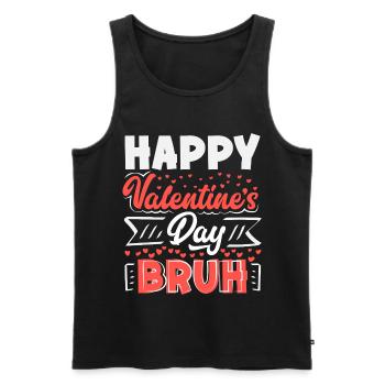 Retro Heart Valentine's Day Design Love - Men's Premium Organic Tank Top - black - Front - Michal (187cm)