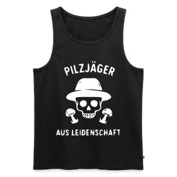 Pilzjäger aus Leidenschaft - Männer Premium Bio Tank Top - Schwarz - Vorne - Michal (187cm)