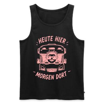 Heute Hier Morgen Dort Bus - Männer Premium Bio Tank Top - Schwarz - Vorne - Michal (187cm)