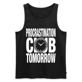 Club de la Procrastination Demain - Débardeur bio Premium Homme - noir - Devant - Michal (187cm)