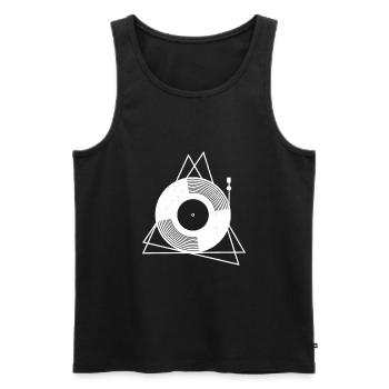 Schallplatte Schallplatten Plattenspieler Geschenk - Männer Premium Bio Tank Top - Schwarz - Vorne - AI Model Male 178 light (178cm)