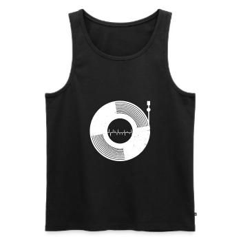 Schallplatte Schallplatten Plattenspieler Geschenk - Männer Premium Bio Tank Top - Schwarz - Vorne - AI Model Male 178 light (178cm)