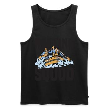 Rafting Squad Outfit for Teams Boating Mountains - Men's Premium Organic Tank Top - black - Front - Michal (187cm)