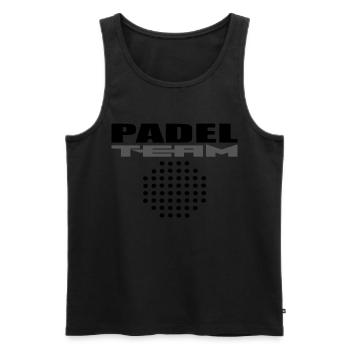 Padel Mannschaft - Männer Premium Bio Tank Top - Schwarz - Vorne - Michal (187cm)