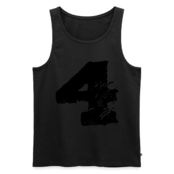 Maillot 4 numéros - Débardeur bio Premium Homme - noir - Devant - Michal (187cm)