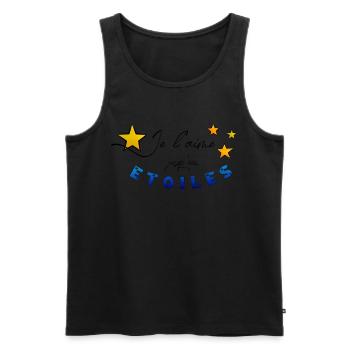 Ich liebe ihn - Männer Premium Bio Tank Top - Schwarz - Vorne - AI Model Male 178 light (178cm)