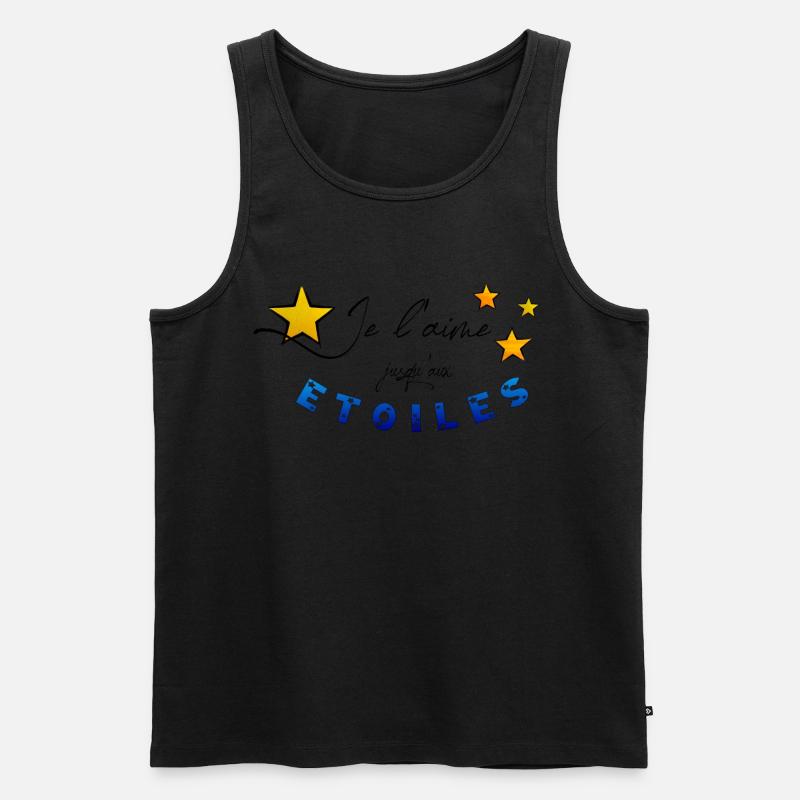 Ich liebe ihn - Männer Premium Bio Tank Top - Schwarz