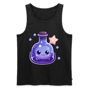 Cute Kawaii Potion - Men's Premium Organic Tank Top - black - Front - AI Model Male 178 light (178cm)