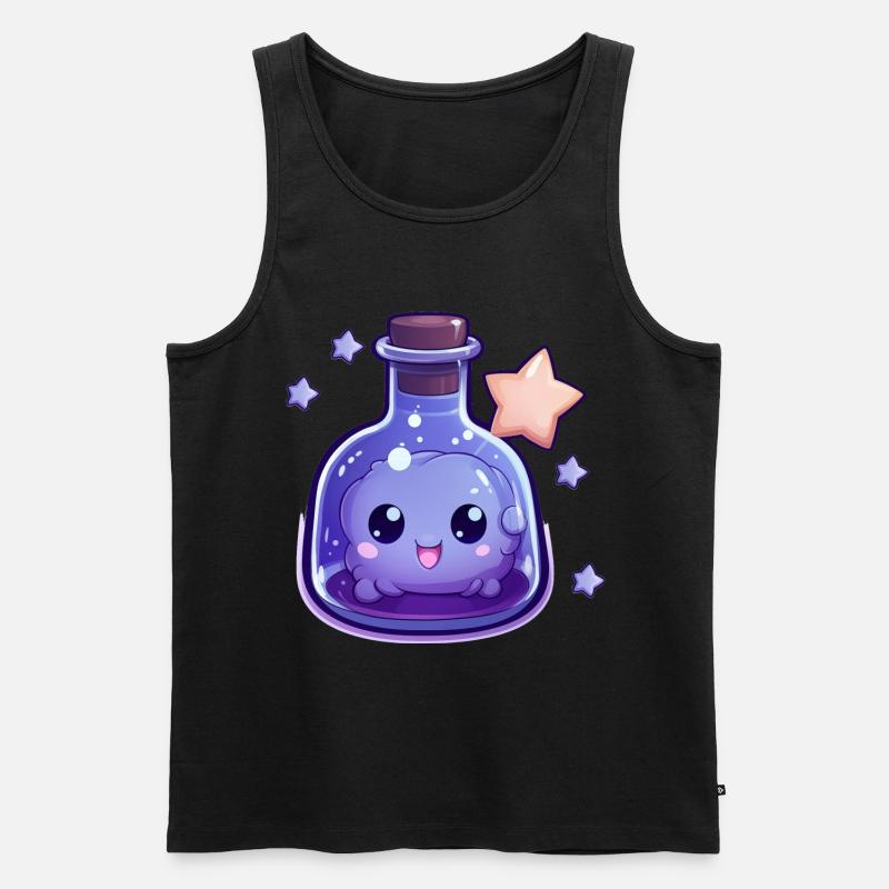 Cute Kawaii Potion - Männer Premium Bio Tank Top - Schwarz