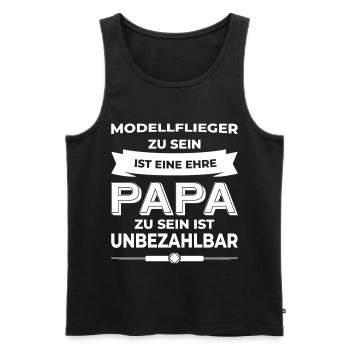 Modellflieger Papa - Männer Premium Bio Tank Top - Schwarz - Vorne - AI Model Male 178 light (178cm)