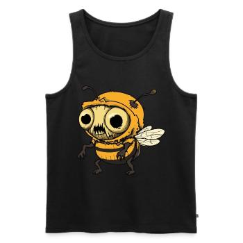 Biene Halloween Lustig Zombie - Männer Premium Bio Tank Top - Schwarz - Vorne - Michal (187cm)