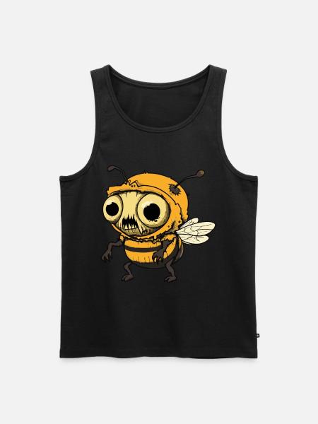 Bee Halloween Funny Zombie - Men's Premium Organic Tank Top - black