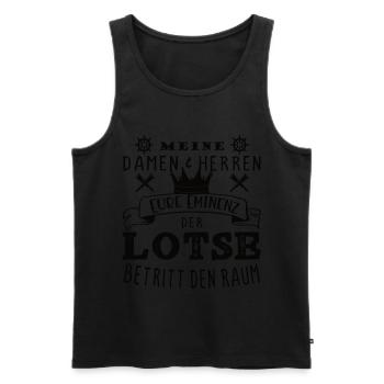 Lotse Yacht Wasser Schiff Segelboot Geschenk See - Männer Premium Bio Tank Top - Schwarz - Vorne - AI Model Male 178 light (178cm)