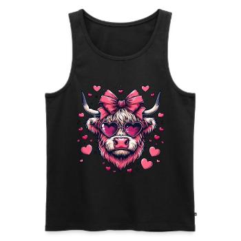 Kuhbauer Lustiger Bauernhof Kühe Tierfarm - Männer Premium Bio Tank Top - Schwarz - Vorne - Michal (187cm)