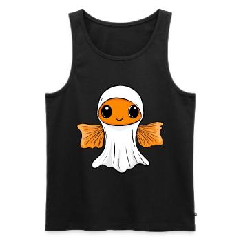 Goldfische Halloween Comic Geist - Männer Premium Bio Tank Top - Schwarz - Vorne - Michal (187cm)