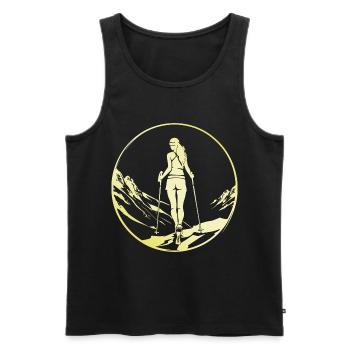 Marche Nordique Femme - Débardeur bio Premium Homme - noir - Devant - Michal (187cm)