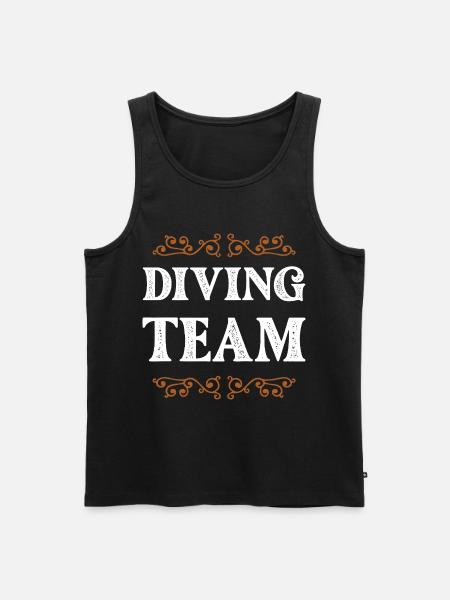 Diving Crew - Men's Premium Organic Tank Top - black