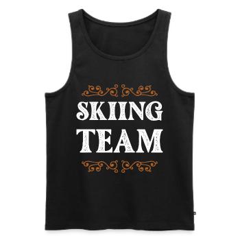 Équipe de ski - Débardeur bio Premium Homme - noir - Devant - AI Model Male 178 light (178cm)