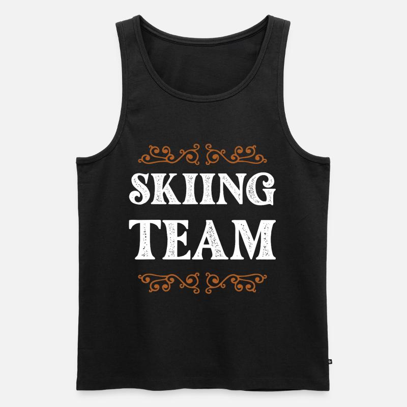Skiing Crew - Männer Premium Bio Tank Top - Schwarz