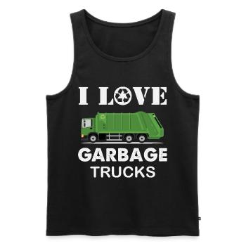Garbage Truck Refuse Collector - Men's Premium Organic Tank Top - black - Front - Michal (187cm)