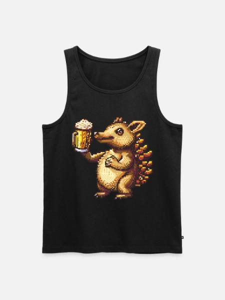 Bière Armadillo Pixel - Débardeur bio Premium Homme - noir