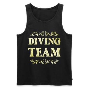 Diving Team - Men's Premium Organic Tank Top - black - Front - AI Model Male 178 light (178cm)