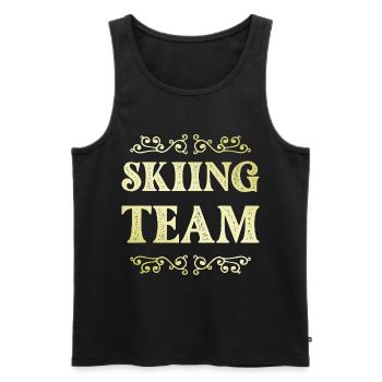 Skiing Team - Men's Premium Organic Tank Top - black - Front - AI Model Male 178 light (178cm)