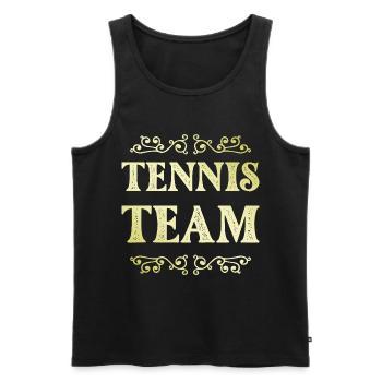 Équipe de tennis - Débardeur bio Premium Homme - noir - Devant - AI Model Male 178 light (178cm)