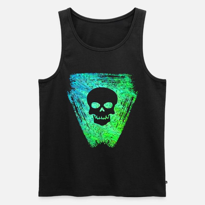 schädel 2 e 5 - Männer Premium Bio Tank Top - Schwarz