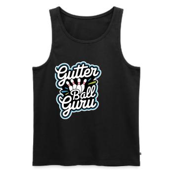 Gutter Ball Guru 11 - Männer Premium Bio Tank Top - Schwarz - Vorne - Michal (187cm)