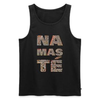 Namasté Yoga Friends - Débardeur bio Premium Homme - noir - Devant - Michal (187cm)
