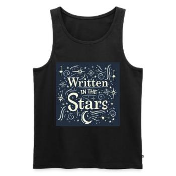 In den Sternen geschrieben - Männer Premium Bio Tank Top - Schwarz - Vorne - Michal (187cm)