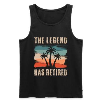 The legend has retired, Retirement, Retiree - Men's Premium Organic Tank Top - black - Front - Michal (187cm)