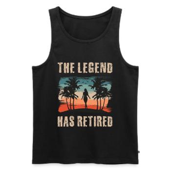 The legend has retired, Retirement, Retiree - Men's Premium Organic Tank Top - black - Front - Michal (187cm)