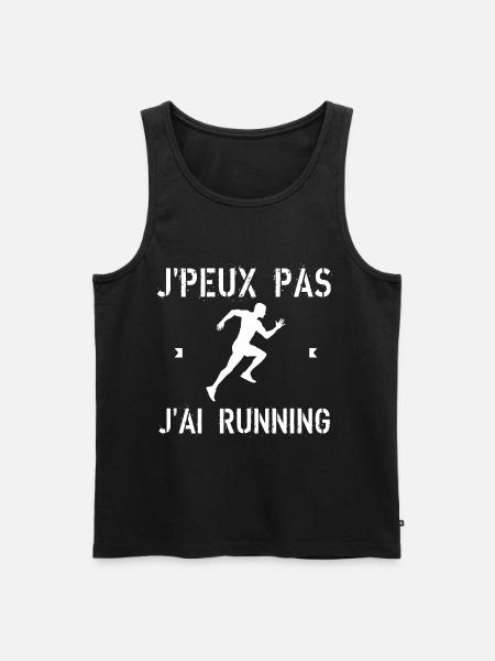 J'Peux Pas J'Ai Running - Débardeur bio Premium Homme - noir