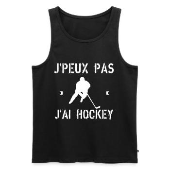 J'Peux Pas J'Ai Hockey - Débardeur bio Premium Homme - noir - Devant - Michal (187cm)