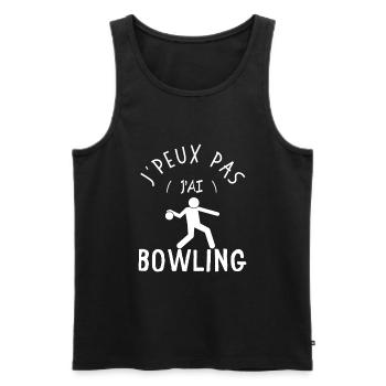 J'peux pas j'ai bowling - Débardeur bio Premium Homme - noir - Devant - Michal (187cm)