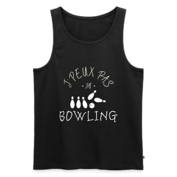 J'peux pas j'ai bowling - Débardeur bio Premium Homme - noir - Devant - Michal (187cm)