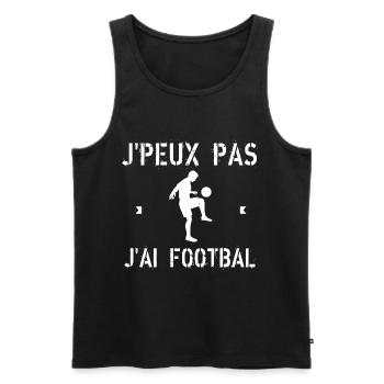 J'Peux Pas J'Ai Football - Débardeur bio Premium Homme - noir - Devant - Michal (187cm)