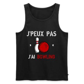 J'Peux Pas J'Ai Bowling - Débardeur bio Premium Homme - noir - Devant - Michal (187cm)