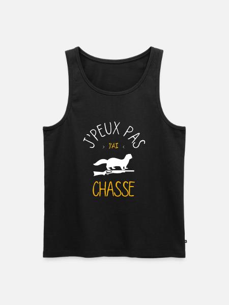 J'Peux Pas J'Ai Chasse - Débardeur bio Premium Homme - noir