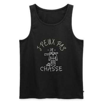 J'peux pas j'ai chasse - Débardeur bio Premium Homme - noir - Devant - Michal (187cm)