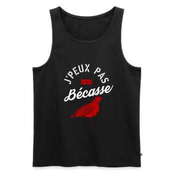 J Peux Pas J Ai Bécasse - Débardeur bio Premium Homme - noir - Devant - AI Model Male 178 light (178cm)
