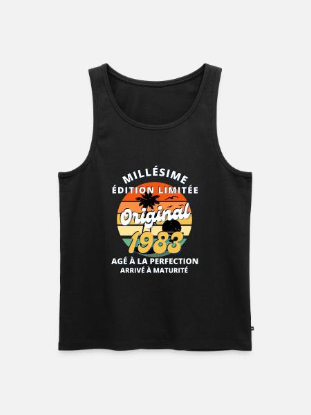 Millésime Original 1983 - Débardeur bio Premium Homme - noir