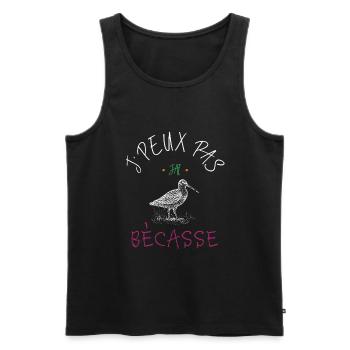 J'peux pas j'ai bécasse - Débardeur bio Premium Homme - noir - Devant - AI Model Male 178 light (178cm)