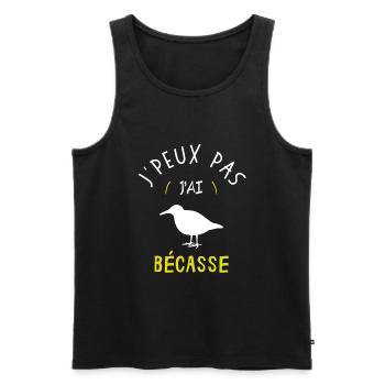 J'peux pas j'ai bécasse - Débardeur bio Premium Homme - noir - Devant - AI Model Male 178 light (178cm)