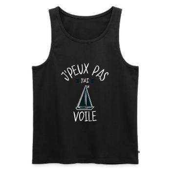 Cadeau J'peux Pas J'Ai Voile - Débardeur bio Premium Homme - noir - Devant - Michal (187cm)