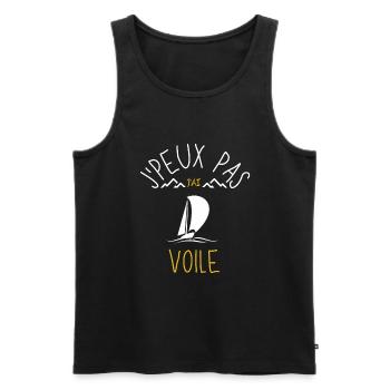 J'Peux Pas J'Ai Voile - Débardeur bio Premium Homme - noir - Devant - Michal (187cm)