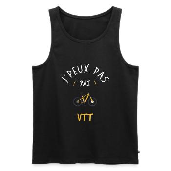 J'Peux Pas J'Ai VTT - Débardeur bio Premium Homme - noir - Devant - Michal (187cm)