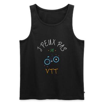 Je peux pas j'ai vtt - Débardeur bio Premium Homme - noir - Devant - Michal (187cm)